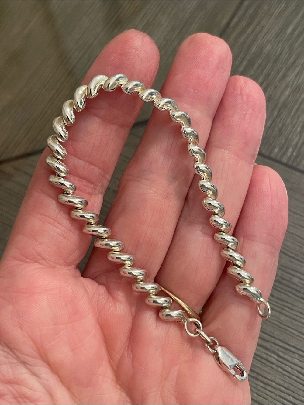 ATI Sterling Silver 925 Italy 7" Petite San Marco Bracelet 7.1 Grams - Picture 15 of 17
